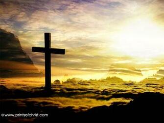 C58 Cross In Clouds Background