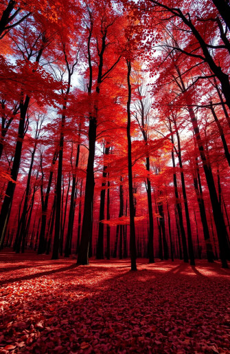 Red Forest Wallpaper