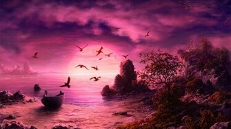Purple Sunset Wallpaper And Image Pictures Photos