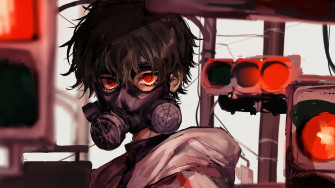 Anime Boy Mask Wallpaper 4k