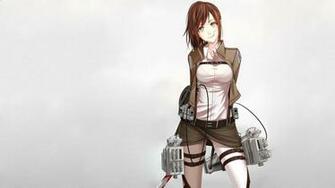 No Kyojin Anime Girl Weapon Beautiful HD Wallpaper Background F8