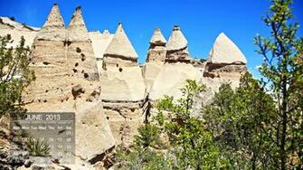 Amazing Tent Rock New Mexico Desktop Calendar Wallpaper June