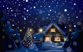 Beautiful House Decoration On Christmas Festifal Wallpaper