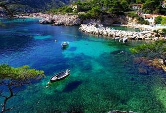 Wallpaper Marseille France Sea Shore Rocks Tree Boat