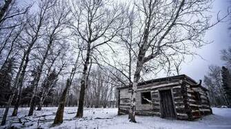Escena De Cabina Invierno Fondo Pantalla