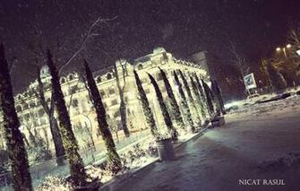 Wallpaper City Lights Night Winter Snow Nice Capital