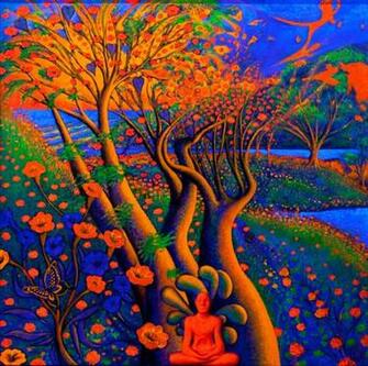 Pin Of Art Psychedelic 3d Painting Trippy Colourful Acid Lsd Wallpaper