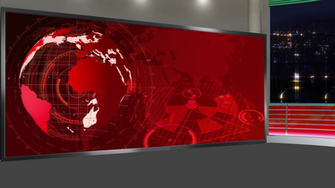 News Broadcast Tv Studio Green Screen Background Loopable