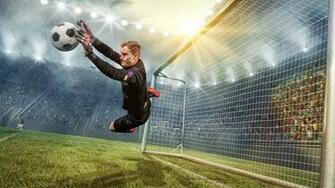 Image Man Goalkeeper Football Sports Footbal Jump Ball