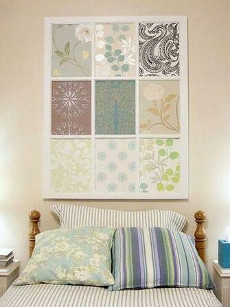 Salvaged Window Wallpaper Frames Crafty Nest