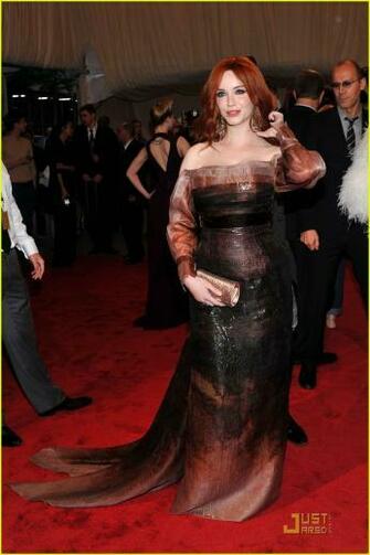 Christina Hendricks Image Alexander Mcqueen Savage Beauty