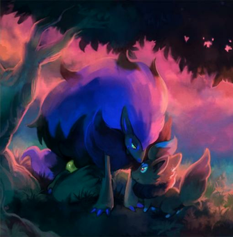 Shiny Zoroark And Zorua By Purplekecleon