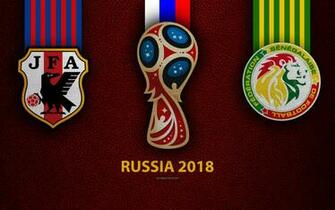Wallpaper Japan Vs Senegal 4k Group H Football Logos