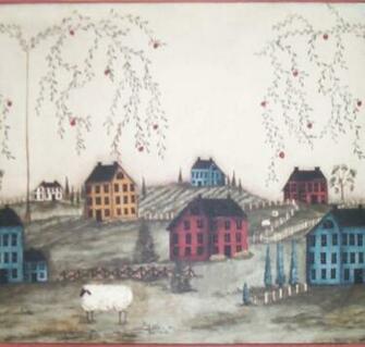 Country Scene Wallpaper Border Pv5343b