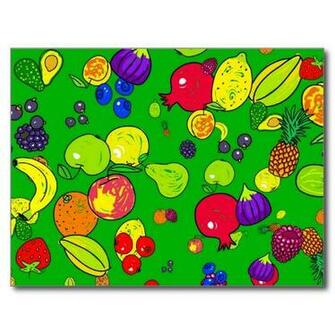 Fruit Wallpaper Postcard