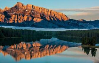 Wallpaper Clouds Landscape Mountains Nature Fog Lake
