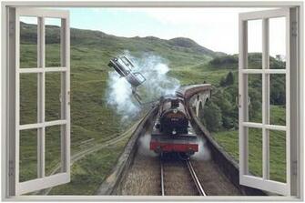 Window Hogwarts Express Wall Stickers Mural Art Decal Wallpaper