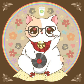Hipster Maneki Neko By Pronouncedyou