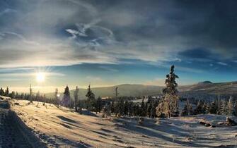 Winter Evening Wallpaper HD