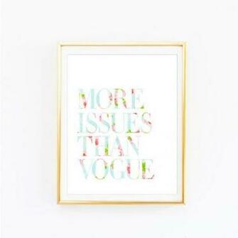 Vintage Floral High Fashion Poster Art Modern Wall