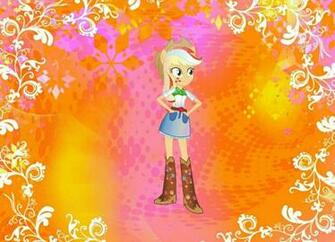 Equestria Girl Rainbow Power Applejack Background By Riofluttershy