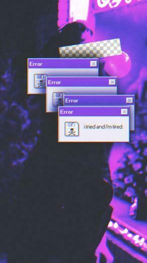 Glitch Aesthetic Wallpaper Top