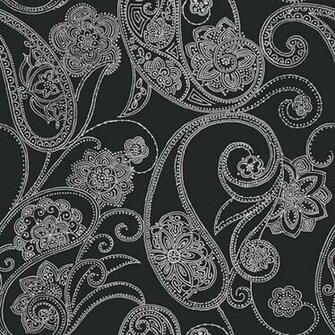 White Dotted Paisley Wallpaper Wall Sticker Outlet
