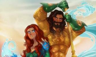 Aquaman And Mera Artwork Cartoons Wallpaper Stock
