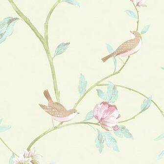Large Scale Floral Vine In Green Cg28804 Traditional Wallpaper