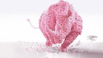 Pink Bunny Uniting As A Rhino Wallpaper