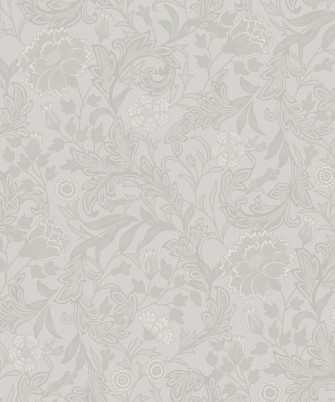 Textured Trailing Flowers Dove Grey Vinyl Wallpaper