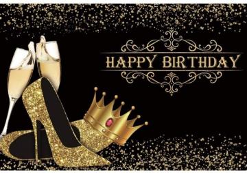 Amazon Dorcev Happy BirtHDay Backdrop Lady Queen Theme