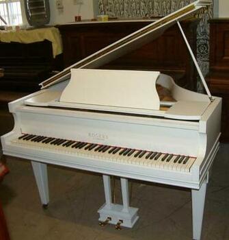 White Baby Grand Piano