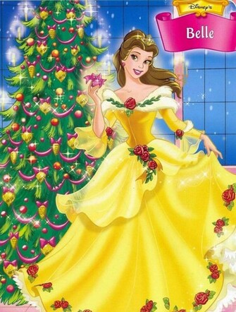 Disney Princess Belle Christmas Day Wallpaper