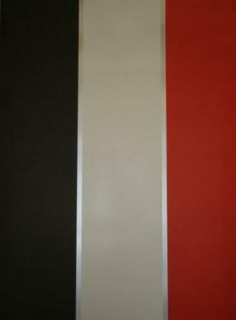 Big Stripe Red Cream Black Silver Striped Wallpaper No Match