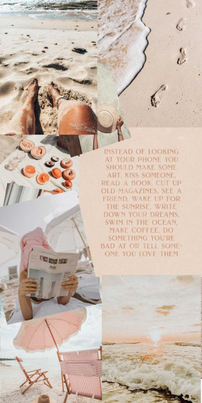 Collage Wallpaper Ideas Beach Aesthetic Idea