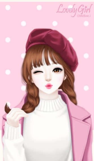 Beautiful Cartoon Girl Wallpaper