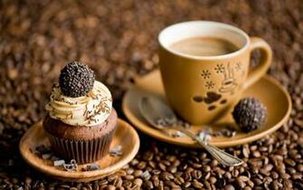 Coffee Beans Cupcake Candy HD Wallpaper