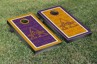 Alcorn State Braves Repeat Logo Wallpaper Cornhole Set Products