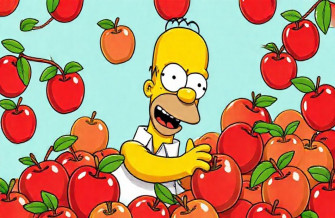 Homer Simpson Apple Wallpaper