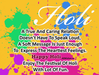 Happy Holi Picture Wallpaper In English With Wishes And