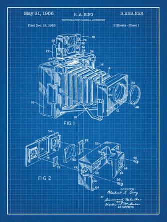 Camera Vintage Patent Poster Screen Print Decoration Technical