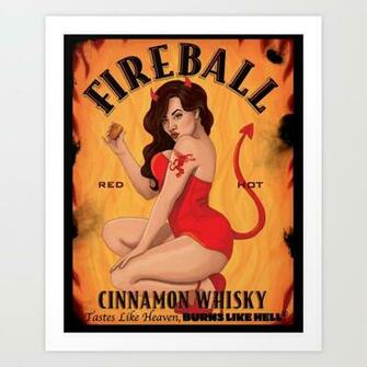 Fireball Whiskey iPhone Wallpaper
