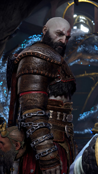 God Of War Ragnarok Kratos Atreus Ps5 4k Phone iPhone Wallpaper 7211b