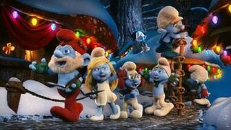 Wallpaper Background Smurfs Christmas Carol