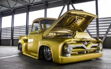 Ford F100 Hot Rod Rods Custom Lowrider Retro Pickup Truck