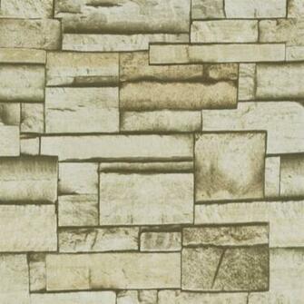 Contact Paper Self Adhesive Wallpaper Roll 0m P094 Stone Brick Beige
