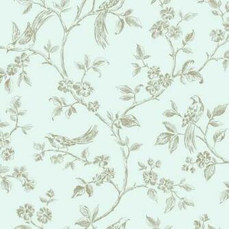 Decor Supplies Duck Egg Blue Gold Fd40291 Birds And Flowers