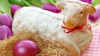Easter Lamb Cake Wallpaper