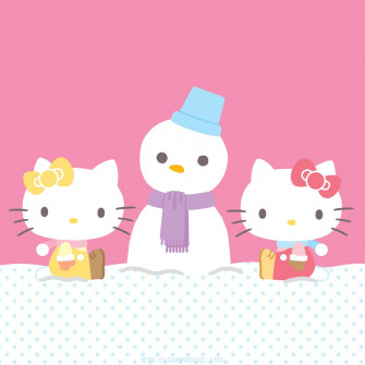 Hello Kitty On Firstdayofwinter